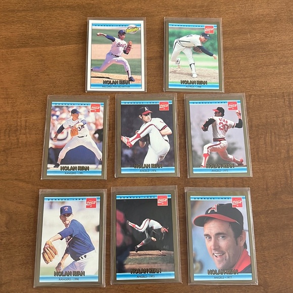 Donruss 1992 Nolan Ryan Lot Baseball MLB 8 cards Coca Cola Highlights - Picture 1 of 10